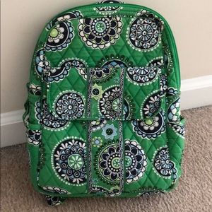Vera Bradley Cupcakes in Green Small Backpack.